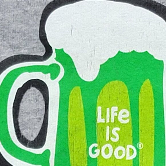 Life is Good Grey Short Sleeve Keep It Simple St. Patty's Crusher Tee M - Picture 11 of 11